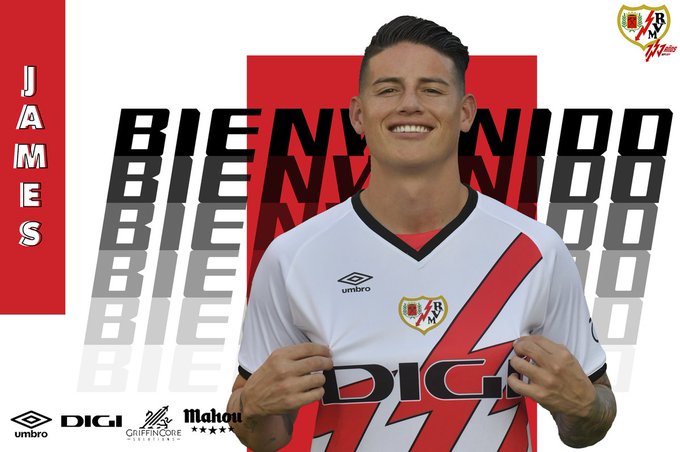 James Rodríguez é o novo reforço do Rayo Vallecano