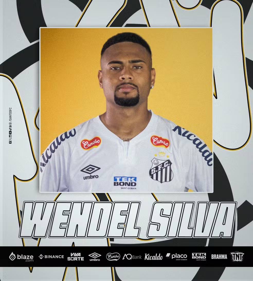 Wendel Silva acerta com o Santos / Foto: Divulgação Santos