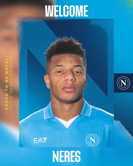 David Neres é anunciado pelo Napoli