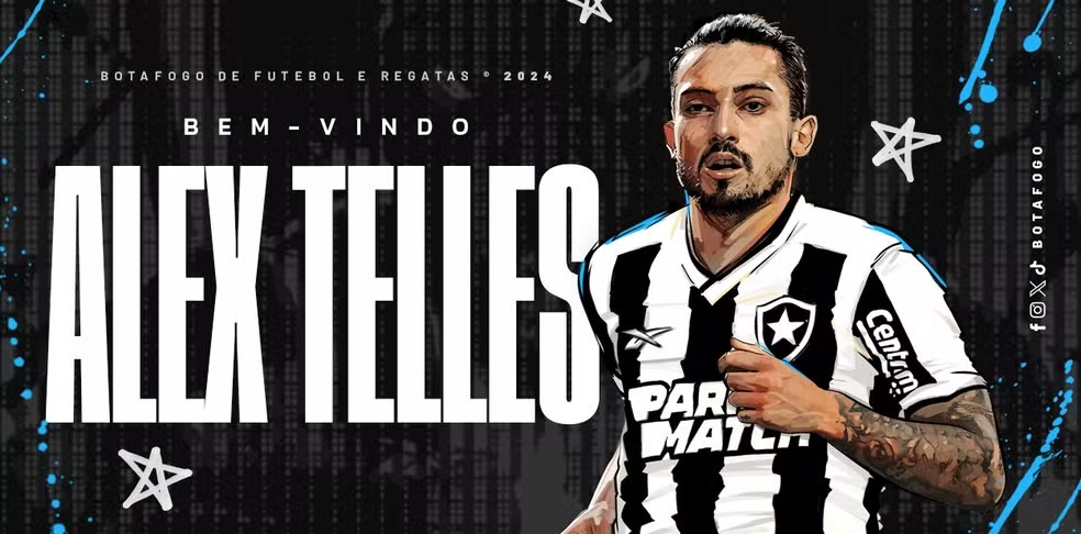 Botafogo anuncia a contratação de Alex Telles