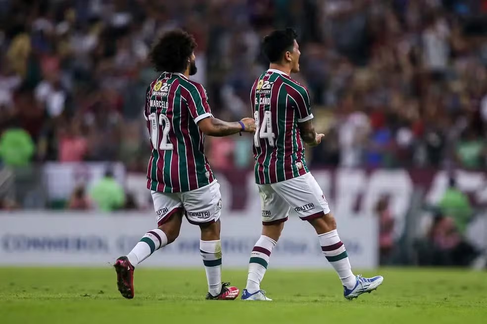 Marcelo e Cano (Foto: Marcelo Gonçalves/Fluminense FC)