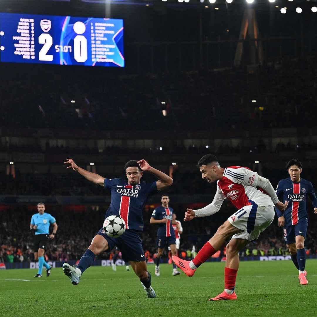 Sem sustos, Arsenal vence o PSG pela Champions League