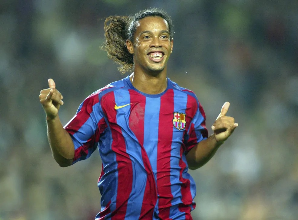 Ronaldinho na época do Barcelona / Foto: Getty images