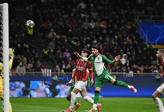 Milan decepciona, empata com o Feyenoord e está fora da Champions League