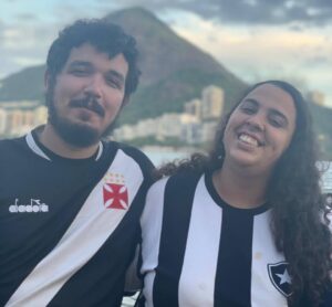União Vasfogo, Thaiana e Mateus celebram o amor mesmo torcendo por times rivais