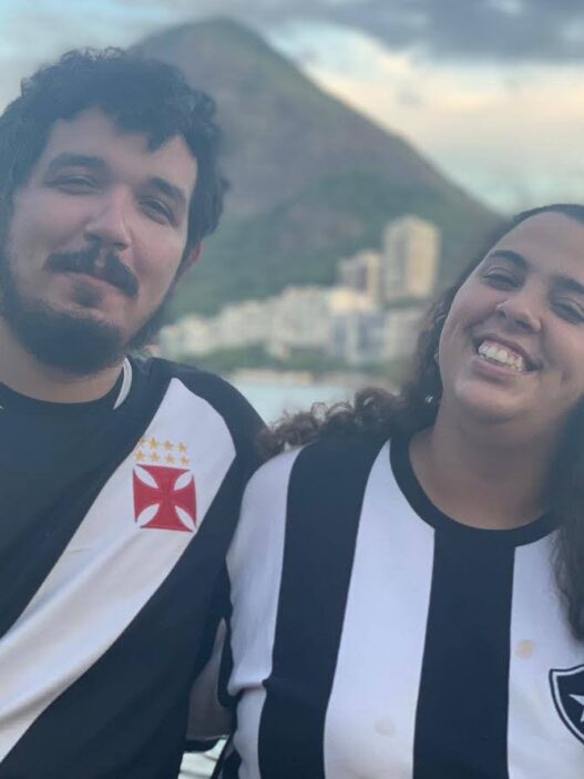 União Vasfogo, Thaiana e Mateus celebram o amor mesmo torcendo por times rivais