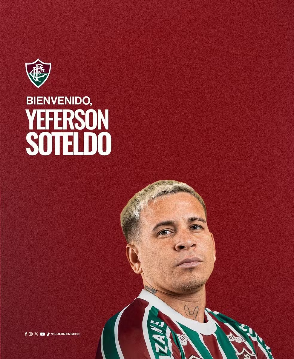 Fluminense anuncia atacante Soteldo