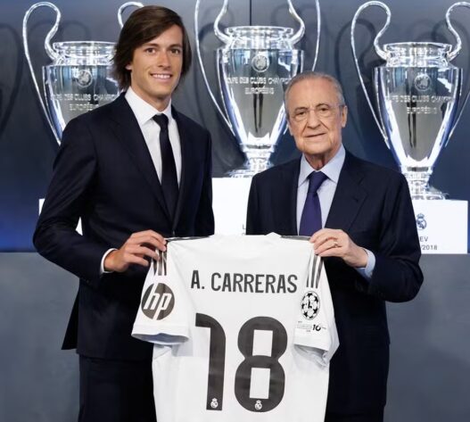 Carreras enaltece Marcelo e Roberto Carlos na apresentação ao Real Madrid