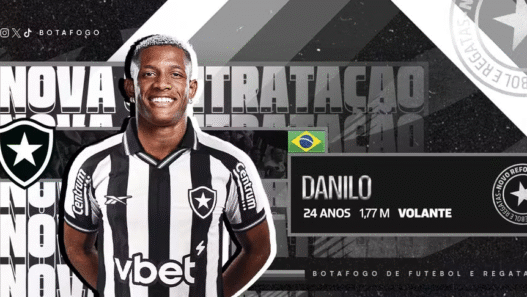 Botafogo oficializa a contratação de Danilo, ex-Palmeiras e Nottingham Forest