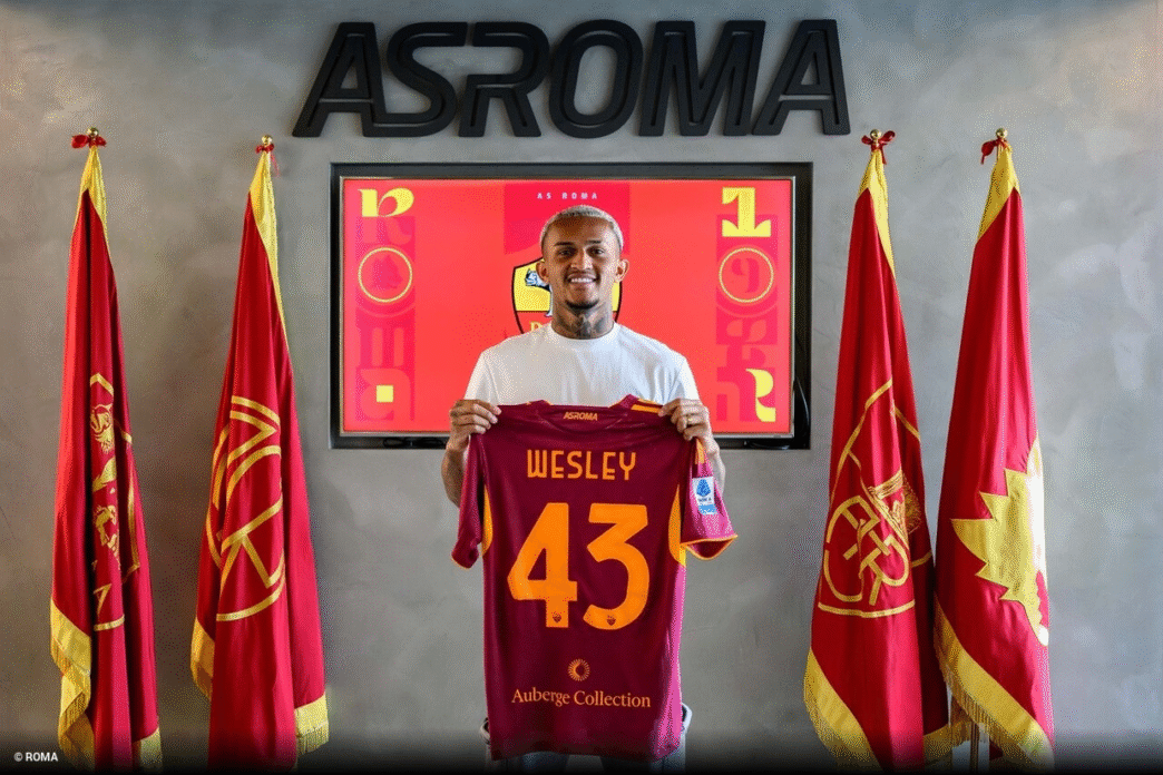 Wesley é anunciado oficialmente pela Roma
