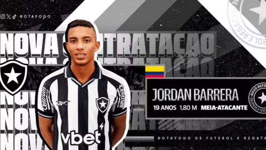 Botafogo oficializa a contratação da joia colombiana Jordan Barrera