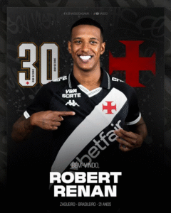 Vasco anuncia Robert Renan e segue no mercado por novo zagueiro