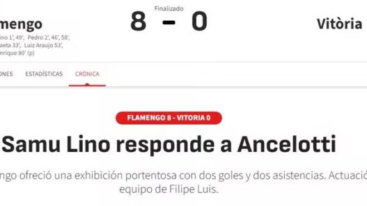 Imprensa internacional destaca goleada do Flamengo