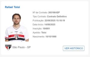 Crespo ganha reforço de zagueiro no São Paulo