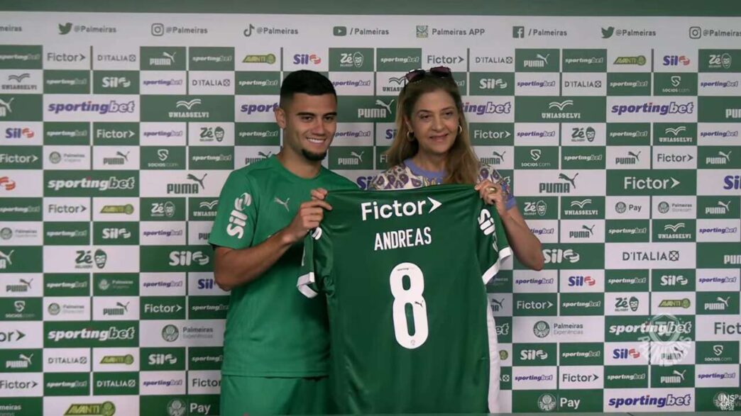 Andreas é apresentado no Palmeiras e fala e esquecer passado no rival