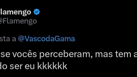 Flamengo provoca Vasco nas redes sociais com brincadeira sobre legenda de post