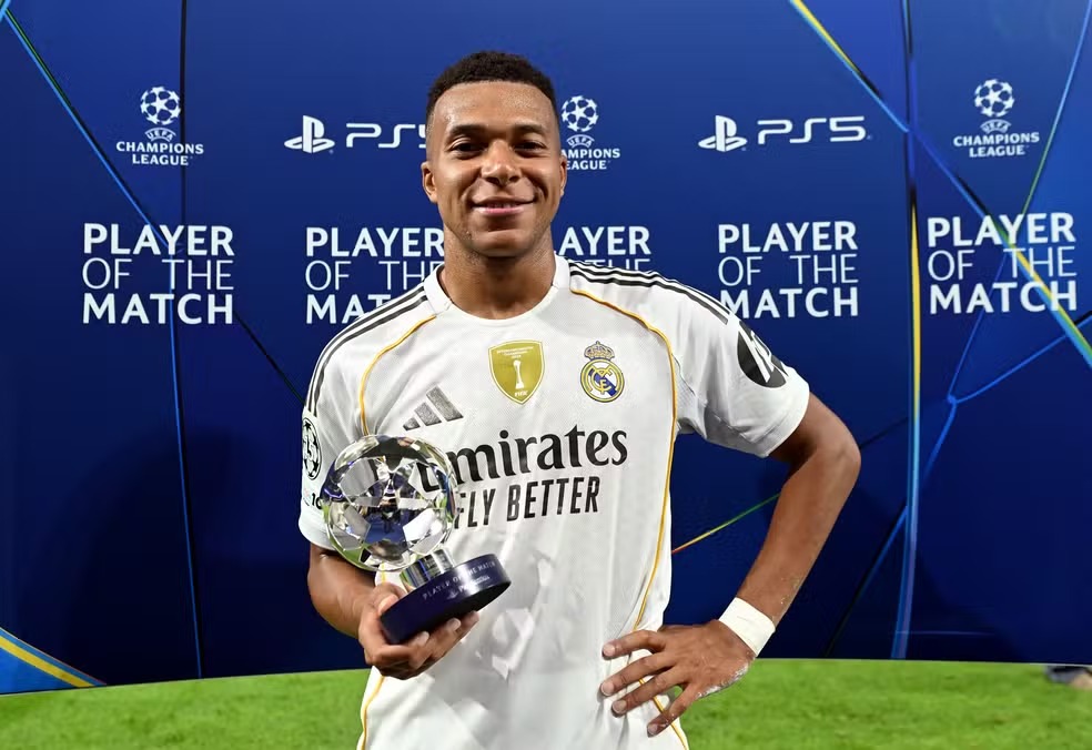 Mbappé soma média de gols de 1,4 por partida e brilha no Real