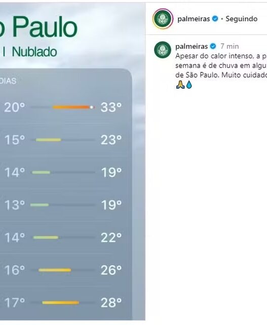 Palmeiras ironia "choro" São Paulo nas redes sociais