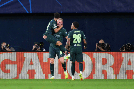 Manchester City faz partida segura e vence Villarreal na Champions League