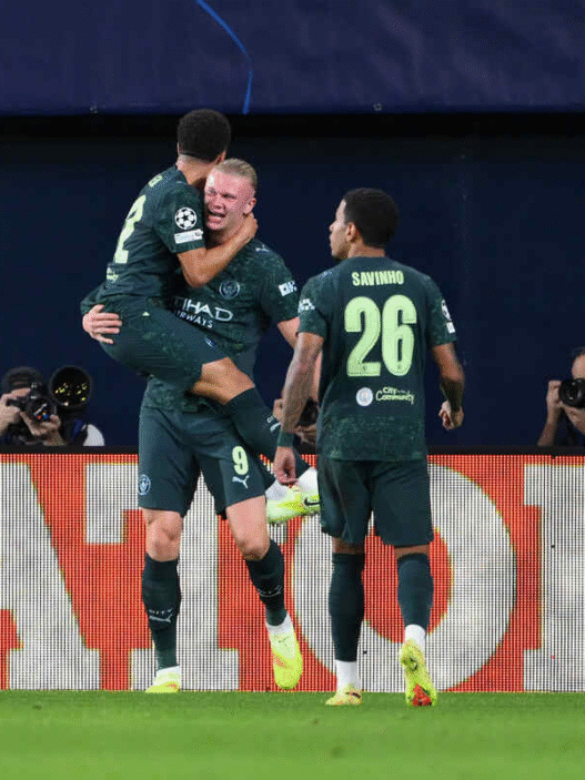 Manchester City faz partida segura e vence Villarreal na Champions League