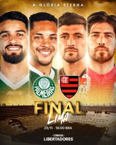 Conmebol define horário da final entre Palmeiras e Flamengo