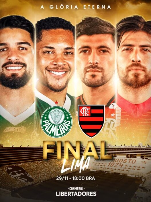 Conmebol define horário da final entre Palmeiras e Flamengo