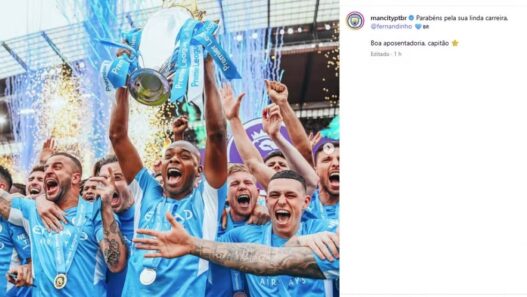 Fernandinho recebe homenagens após aposentadoria