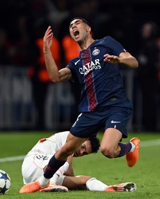 Hakimi está fora de eventual final de PSG x Flamengo, no Mundial