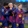 Barcelona vence e sonha com G8 na Champions