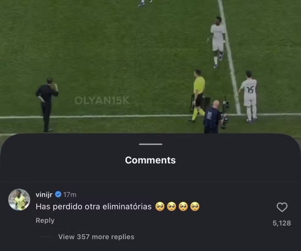 Vini Jr zoa Simeone após vitória do Real Madrid: "Perdeu outro"