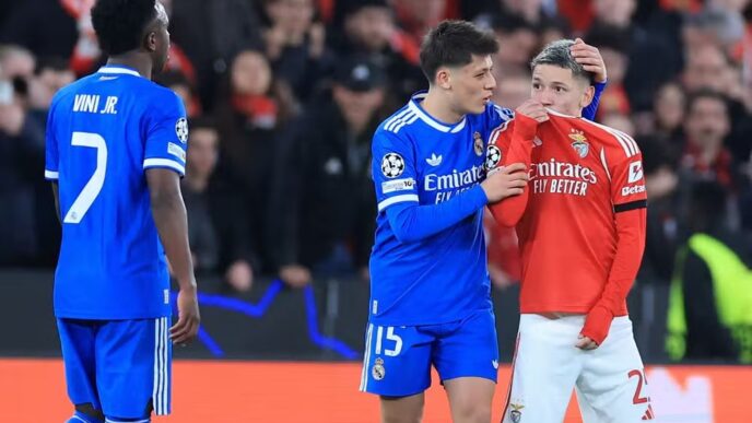 UEFA suspende Prestianni, do Benfica, acusado de racismo com Vini Jr