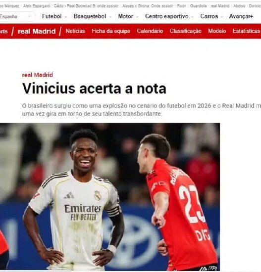 Imprensa destaca Vini Jr voltando a sorrir no Real Madrid