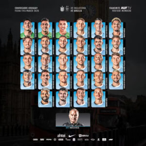 Uruguai convoca seleção com oito destaques do futebol brasileiro