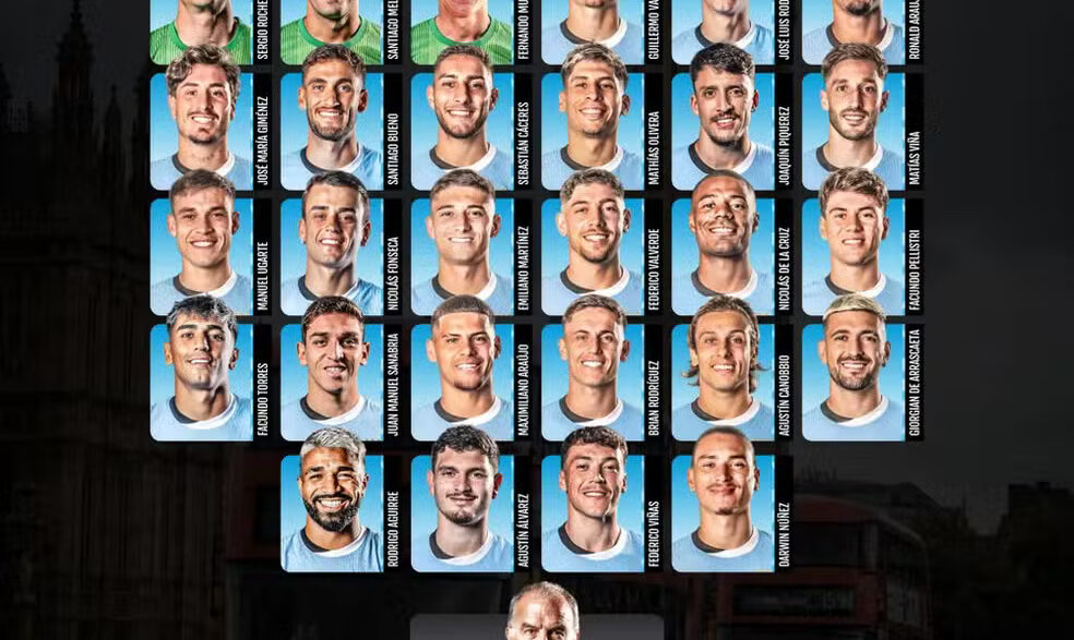 Uruguai convoca seleção com oito destaques do futebol brasileiro