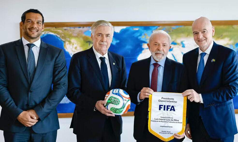 Presidente Lula revela conversa com Ancelotti sobre Neymar na copa: "É preciso saber se ele quer"