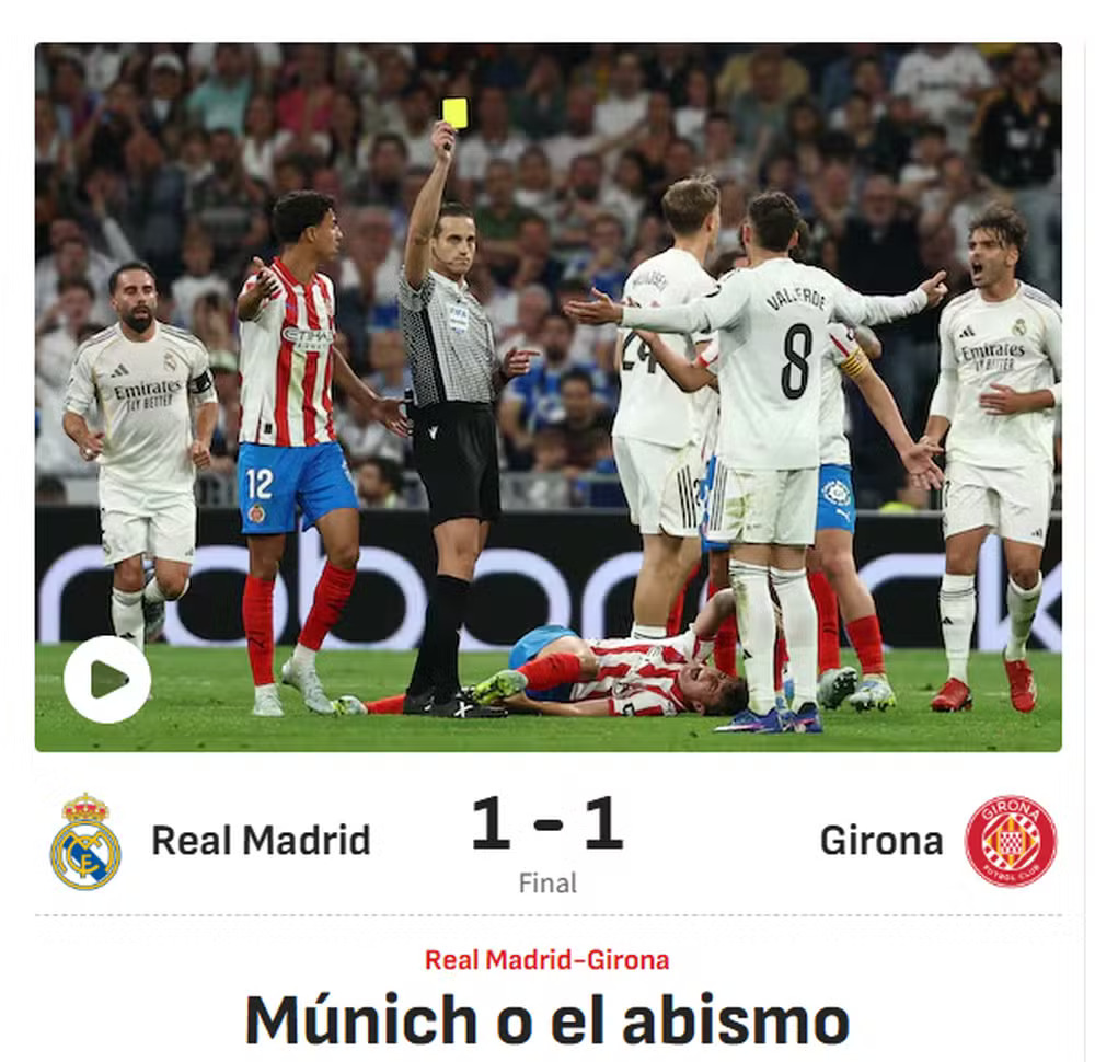 Real Madrid sofre com críticas da imprensa após empate: "Fiasco", "Fracasso" e "Abismo"
