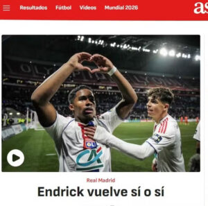 Endrick vai ganhar espaço no Real Madrid, afirma imprensa internacional