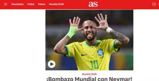 "Última dança", imprensa internacional repercute convocação de Neymar