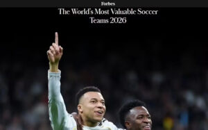 Real Madrid é o clube mais valioso do mundo; finalistas da Champions League aparecem no top 10