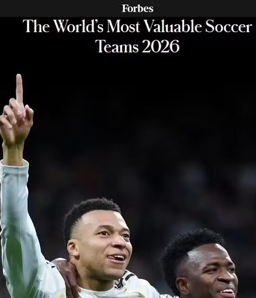 Real Madrid é o clube mais valioso do mundo; finalistas da Champions League aparecem no top 10