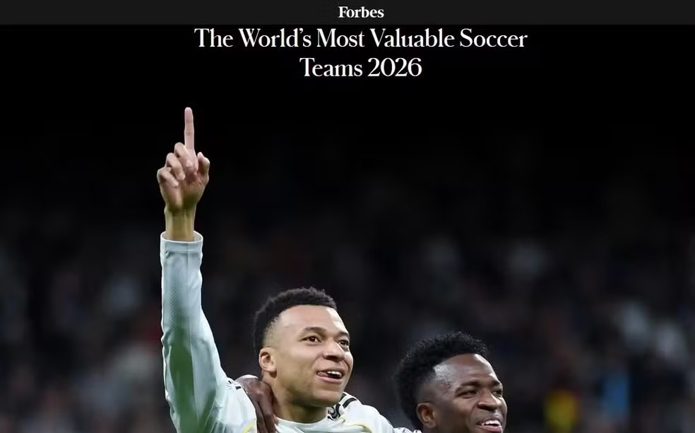 Real Madrid é o clube mais valioso do mundo; finalistas da Champions League aparecem no top 10