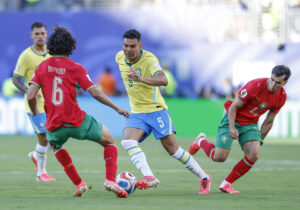 Casemiro, do Brasil, é o mais lento entre os jogadores de linha que atuaram