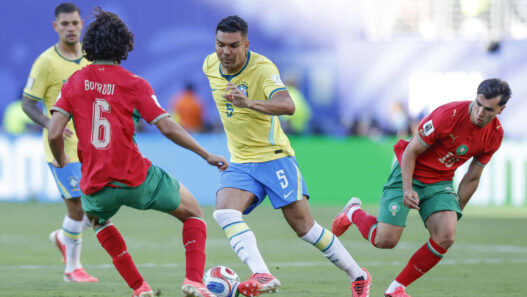 Casemiro, do Brasil, é o mais lento entre os jogadores de linha que atuaram