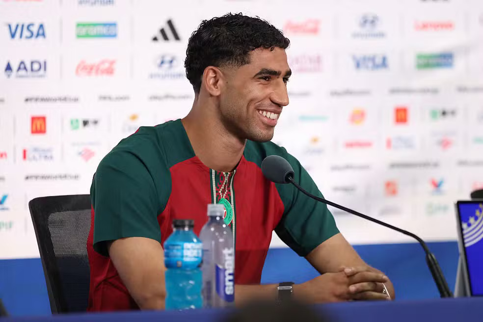 Hakimi, do Marrocos, afirma não ter favoritos no duelo contra o Brasil