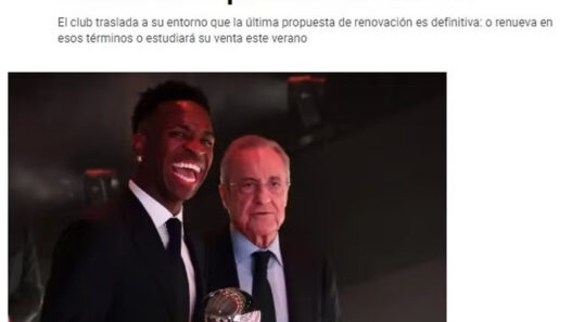 Real Madrid bota Vini Jr na parede e faz ultimato