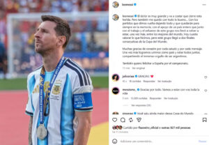 Messi lamenta derrota da Argentina e agradece apoio dos torcedores
