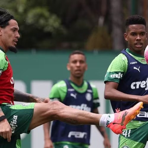 Estevao e Gomez / Foto: Cesar Greco / Palmeiras