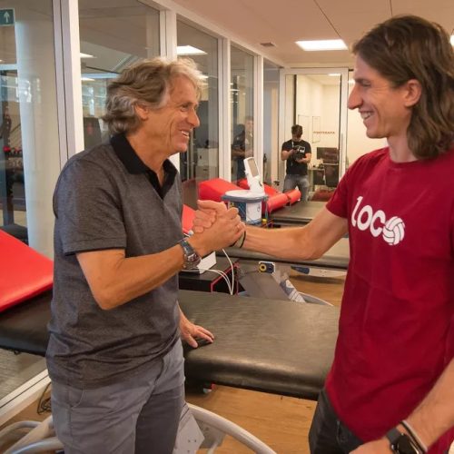 Jorge Jesus e Filipe Luis - Foto: Alexandre Vidal / Flamengo